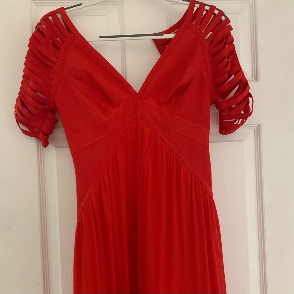 Formal long red dress